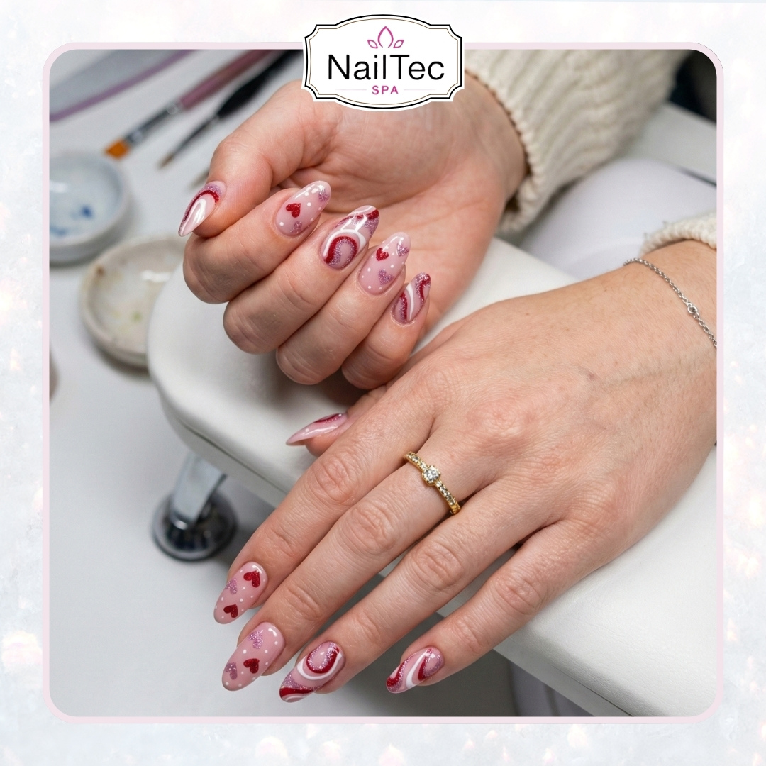 Valentine nail highlight